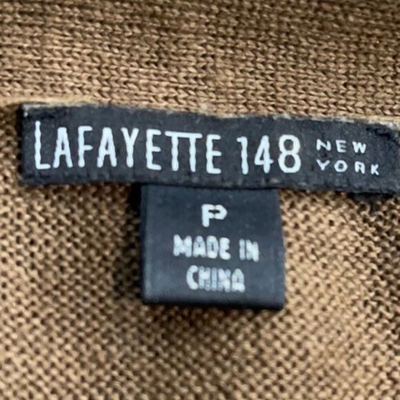Lafayette 148 New York Single Button Lightweight Sweater - Picture 4 of 6